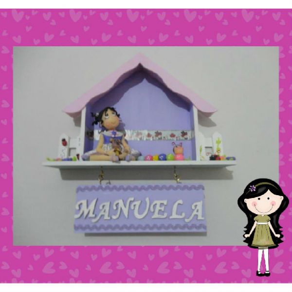 Porta de maternidade menina casinha